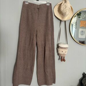 GAP Brown Wide-Leg Knit Pants